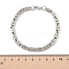 304 Stainless Steel Oval Link Chain Bracelets for Women Men BJEW-F488-63A-P-5