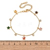 304 Stainless Steel Pave Cubic Zirconia Charm Bracelets for Women BJEW-T027-03G-3