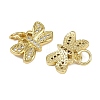 Brass Micro Pave Cubic Zirconia Pendants KK-I358-016G-2