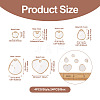 24Pcs 6 Style Natural Capiz Shell Charms SSHEL-TA0001-06-3