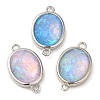 Synthetic Opal Connector Charms KK-S370-03P-1