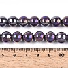 Electroplate Opaque Glass Beads Strands GLAA-T032-P10mm-AB15-4