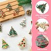 9Pcs 9 Styles Christmas Tree Enamel Pins JEWB-CJ0003-28-3