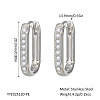 Elegant Stainless Steel Oval Hoop Earrings LS-UE0817-8-1