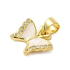 Rack Plating Brass Micro Pave Cubic Zirconia Charms KK-P279-25G-2