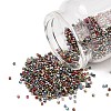 Matte Metallic Colours Glass Cylinder Seed Beads EGLA-K064-03-1