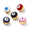 Brass Enamel Beads KK-E048-02G-1