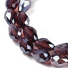 Transparent Electroplate Glass Beads Strands LS-EGLA-N013-T8mm-B03-3