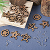  DIY Turtle Earring Making Kit WOOD-TA0001-86-5