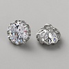 Brass Clear Cubic Zirconia Cufflinks LS-BUTT-WH0012-18P-2