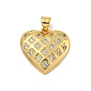 Brass Micro Pave Cubic Zirconia Pendants KK-N254-135D-G-1