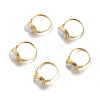 Natural Blue Lace Agate Oval Finger Rings RJEW-JR00441-02-1