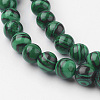 Synthetic Malachite Bead Strands G-G735-70-6mm-3