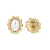 316 Surgical Stainless Steel & CCB Imitation Pearl Stud Earrings for Women STAS-B063-03G-01-2