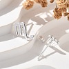 S925 Sterling Silver Stud Earrings EJEW-K303-01S-08-2