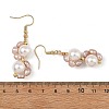 Shell Pearl 304 Stainless Steel Dangle Earrings EJEW-JE07370-02-5