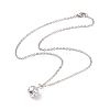 FootBall/Soccer Ball Alloy Pendant Necklace with 304 Stainless Steel Cable Chains NJEW-JN04040-4