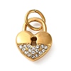 304 Stainless Steel Rhinestone Pendants RB-CBA324D-01G-12-1