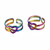 Open Heart Cuff Rings RJEW-N038-020-1