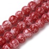 Spray Painted Glass Beads Strands GLAA-F098-01A-02-1