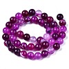 Natural Striped Agate/Banded Agate Bead Strands G-T046-8mm-B15-2