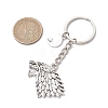 Wolf Tibetan Style Alloy Keychains KEYC-JKC01164-3