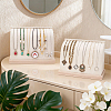Velvet & Wood Jewelry Necklace Organizer Display Stands ODIS-WH0043-288-4