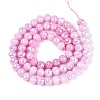 Anti-Tarnish Electroplate Glass Beads Strands GLAA-N056-6mm-08-3