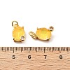 Oval Brass Micro Pave Cubic Zirconia Pendants KK-L237-020G-04-2