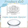12Pcs 2 Styles Acrylic Mason Can Breeding Top Findings FIND-NB0006-59-2