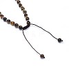 Natural Tiger Eye Pendant Necklaces NJEW-P241-C05-4