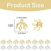 20Pcs 2 Colors Brass Bead Cap Pendant Bails KK-YW0003-45-3