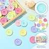 60Pcs 6 Colors Acrylic Buttons BUTT-CJ0001-03-3