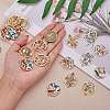 28Pcs 7 Style Rack Plating Alloy Enamel Pendants ENAM-SZ0002-88-2