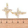 Brass Pave Clear Cubic Zirconia Pendants CU-CBA2907-01B-G-3