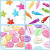 180Pcs 6  Style Opaque Acrylic Pendants SACR-SP0001-29-5