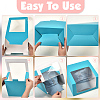 Foldable Cardboard Gift Cap Storage Boxes with Clear PVC Window CON-WH0099-66D-3