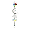 Moon Tibetan Style Alloy Hanging Ornaments HJEW-TA00280-1