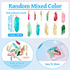 20Pcs Natural Dyed Quartz Pendants PALLOY-TAC0245-4