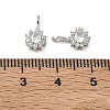Brass Pave Clear Cubic Zirconia Charms CU-CBA9FFD-11P-09-3