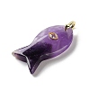 Natural Amethyst Pendants G-Z102-02G-03-2