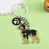 WEWAYSMILE Dog Keychain Car Keychain Pet Pendant Key-Ring Lovely Dog Key-ring Portable Metal Keychain Gift for Pet Lover Birthday Puppy Theme Party Supplies (Doberman) JX805A-4