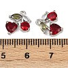 Brass Micro Pave Cubic Zirconia Pendants KK-P290-02A-P-01-3