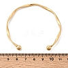 304 Stainless Steel Cuff Bangles for Women BJEW-D407-01G-3