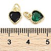 Real 18K Gold Plated Brass Inlaid Cubic Zirconia Charms ZIRC-L100-074G-3