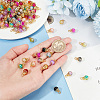 100Pcs 10 Color Crackle Glass Charms PALLOY-AB00223-3