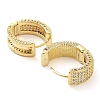 Brass Micro Pave Cubic Zirconia Hoop Earrings for Women EJEW-D086-06G-2