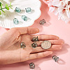 10Pcs Glass Bead Caps for Wind Chimes Making GLAA-BY0001-05F-6