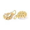 Brass Cubic Zirconia Charms ZIRC-C022-10G-2