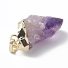 Rough Raw Natural Amethyst Pendants G-E590-05LG-3